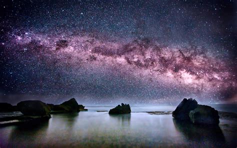 Landscape Nature Stars Galaxy Wallpapers Hd Desktop