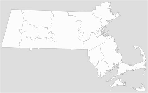 Blank Massachusetts County Map County Map Massachusetts Map Us