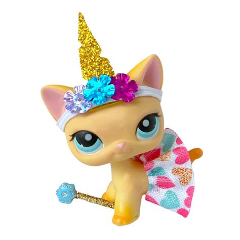 Littlest Pet Shop Clothes Lps Gold Unicorn Accessories Lot Etsy