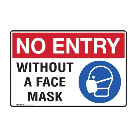 No Entry Without A Face Mask Sign Seton Australia