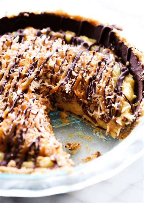 You get big mouthfuls of each pie in every bite! Samoa Pie - Chef in Training