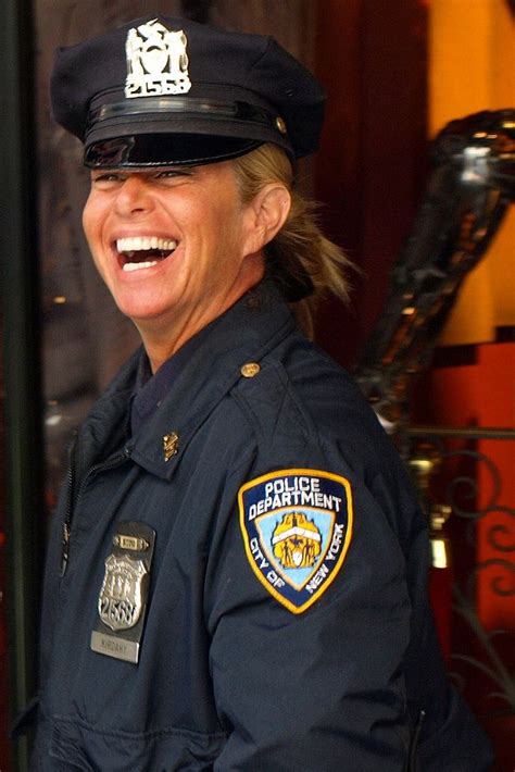 Nypd Female Police Officer West 42nd Street New York City Support Police Officers Female