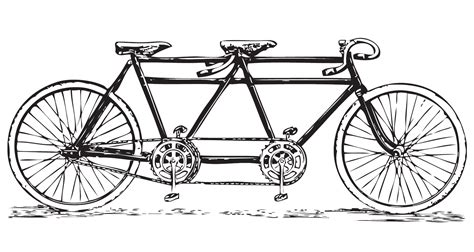 Free Vintage Tandem Bicycle Clip Art Bicycle Built For 2 Clip Art