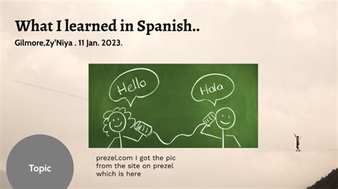 What I Learned In Spanish By Zyniya Gilmore