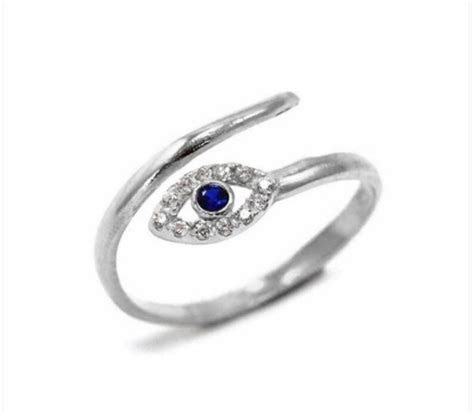 Evil Eye Ring Gold Ring Cubic Zirconia Engagement Ring Etsy