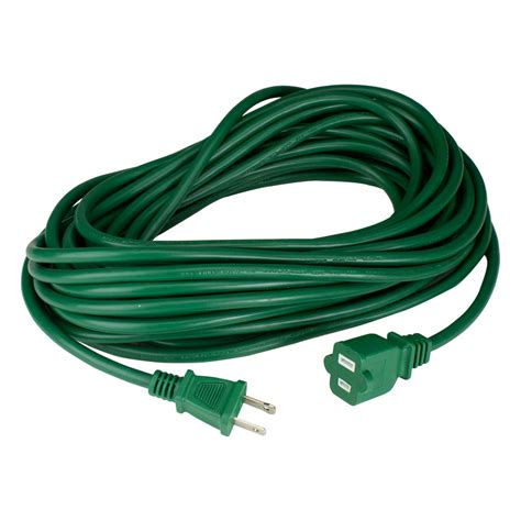 40 Green 2 Prong Outdoor Extension Power Cord With End Connector