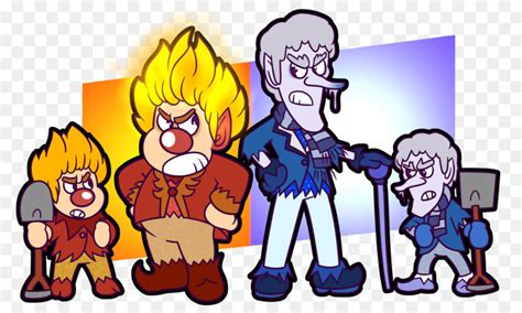 Don't do my boys heat miser and snow miser dirty like this. Snow Christmas