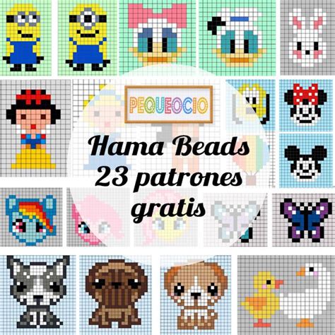 50 Plantillas Hama Beads Gratis Para Tus Manualidades Plantillas Hama