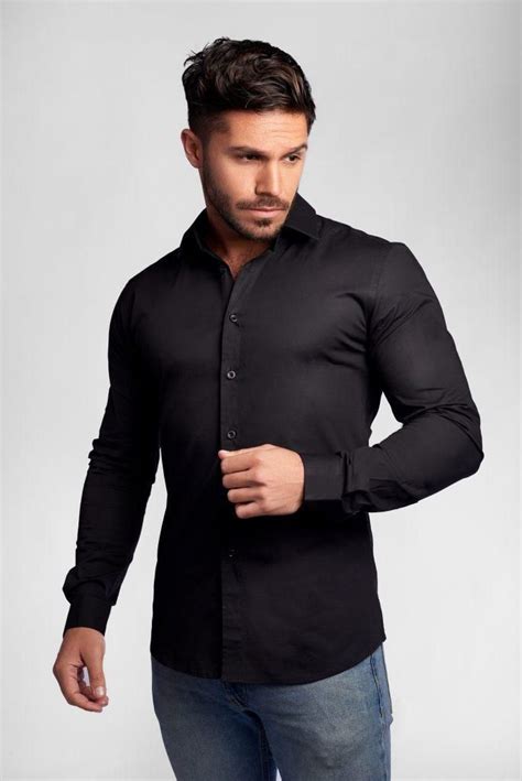 White Tapered Fit Shirt Athletic Fit Shirts Workout Shirts Casual
