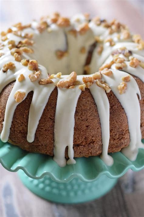 Apple Bundt Cake With Caramel Cream Cheese Frosting Adventures Of Mel