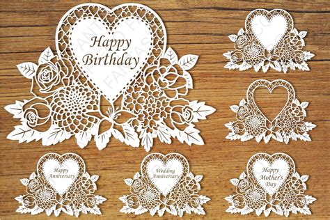 Floral Greeting Card Svg Files For Silhouette And Cricut