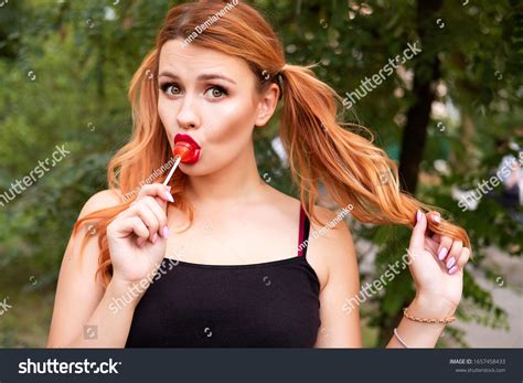 Woman Sucking Lollipop Images Stock Photos Vectors Shutterstock