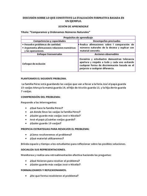 Ejemplo De Evaluación Formativa Evaluación Aprendizaje