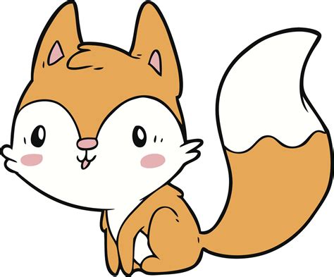 Simple Cute Kawaii Nursery Animal Cartoon Fox Vinyl Decal Sticker