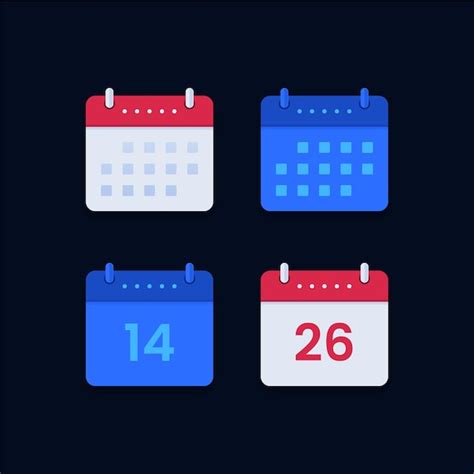 Premium Vector Set Of Calendar Icons