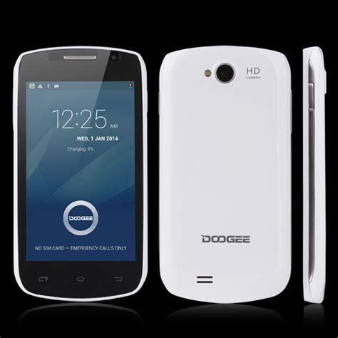 doogee dg110 mtk6572 4 android 4 2 smartphone 512mb 4gb wvga 5mp 3g