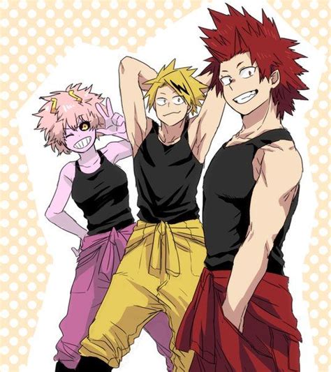 Boku No Hero Academia★ Kirishima Eijirou Kaminari Denki And Mina Ashido Personajes De Anime