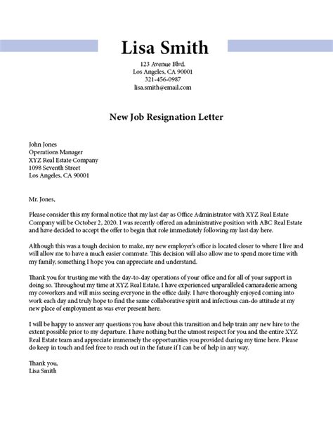 15 Immediate Resignation Letter Template Doctemplates