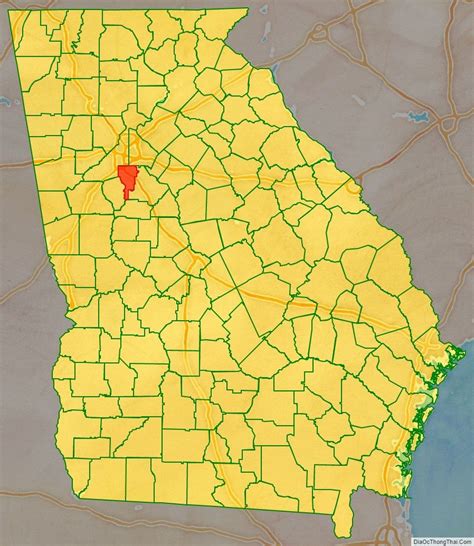 Clayton County Location Map In Georgia State In 2021 Gwinnett County