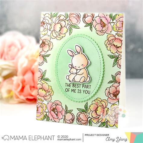 mama elephant design blog stamp highlight corner flowers mama elephant cards mama