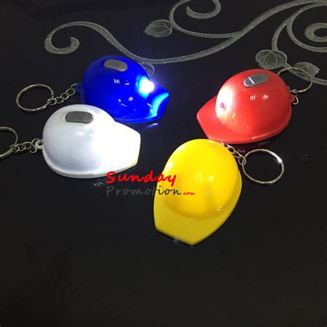 Custom Promotional Led Helmet Keychains Plastic Bottle Openers