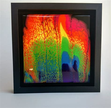 Neon Rainbow Painting Rainbow Apartment Decor Original Abstract Painting Bright Wall Art