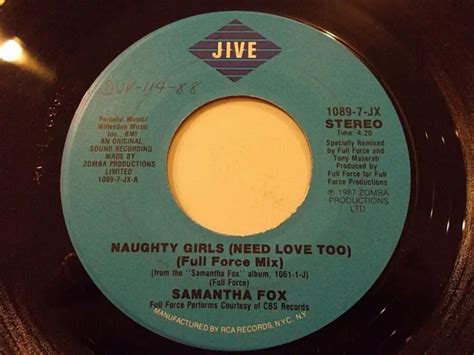 samantha fox naughty girls need love too used vinyl record 7 s7350a 15 47 picclick