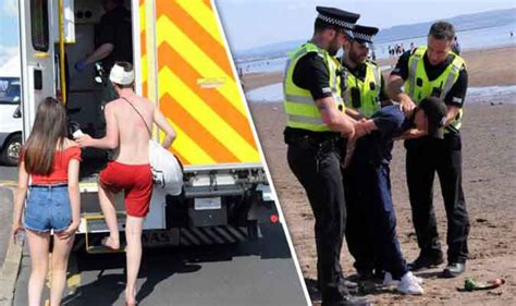 ‘it’s Like This Every Year’ Thousands Of Drunk Teens Fight Police In Beach Party Chaos Uk