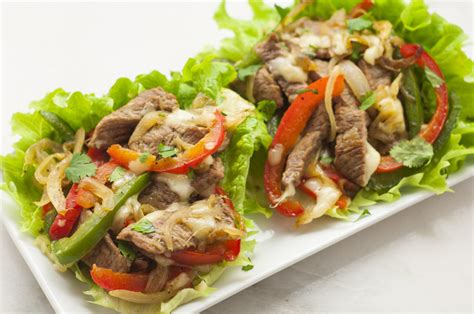 Instead of eating ground beef or fried chicken, try some lean bison steaks or grilled chicken. Low-Carb Philly Cheesesteaks