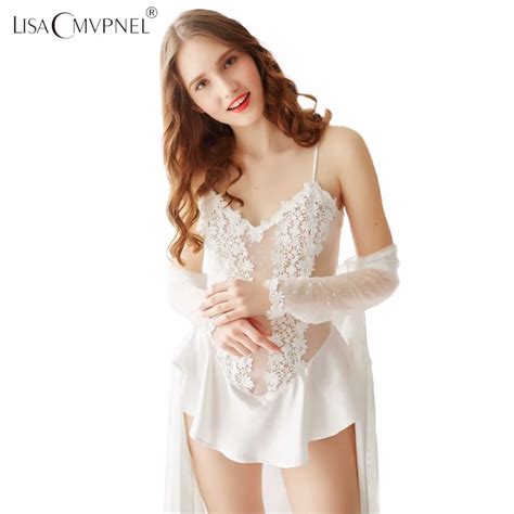 Buy Lisacmvpnel Sleeveless Bride Onesies Lace Sexy Spaghetti Strap Tight Women