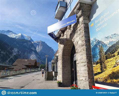 Exterior Of Lauterbrunnen Cable Car Station Editorial Photo Image Of