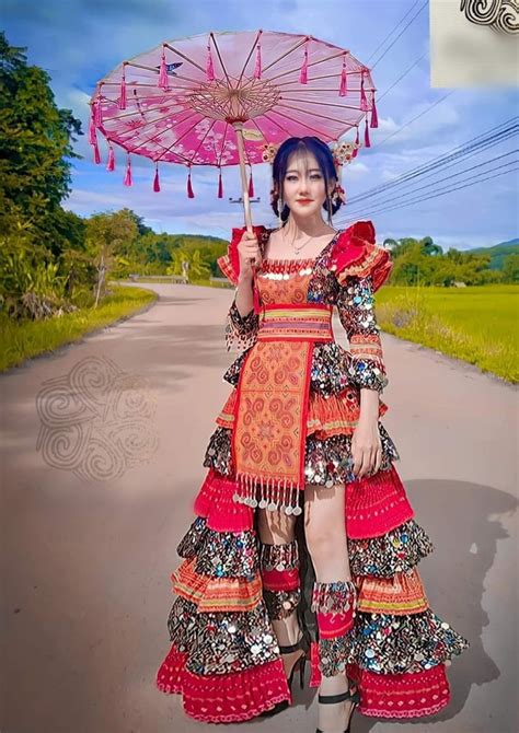 Luxury Authentic Hmong Dress Hmong Outfit For Women Tribal Dress Handmade Fabricmetal Tassels