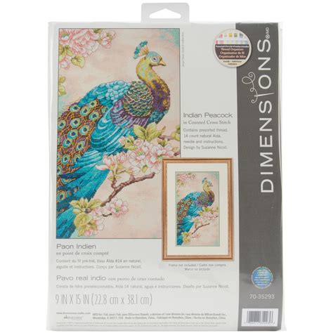 Dimensions counted cross stitch kits. Dimensions Indian Peacock Counted Cross Stitch Kit 9"X15 ...