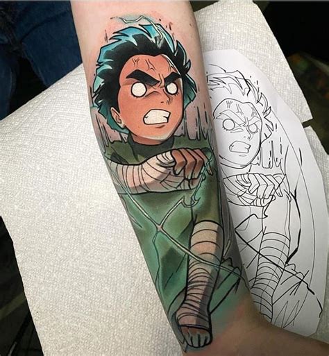 Me Gusta Comentarios Animetattoo Animetatto En Instagram Rock Lee