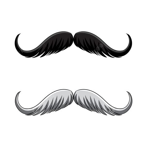 Black And White Handlebar Mustaches Mustache Mustache Clipart Beard