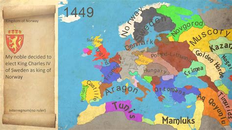 Map Of Europe 1444 World Map Gray
