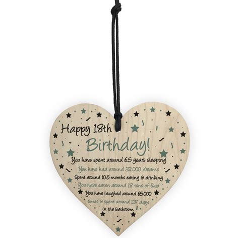 We're not saying we have everything in the gifting. Funny 18th Birthday Gift For Daughter Son Wood Heart 18th Card
