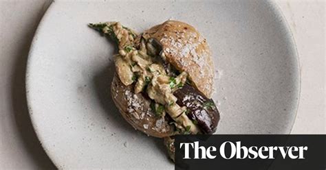 Nigel Slaters Baked Potato With Aubergine And Cream Recipe Vegetarian Food And Drink The