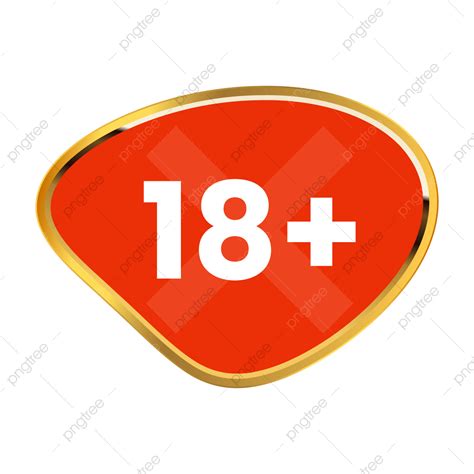 Red Badge Vector Hd Png Images Red Transparent 18 Adult Badge 18 Icon