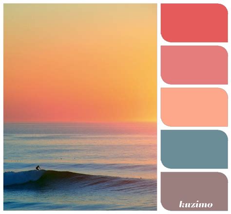 Sunset On Ocean Sunset Color Palette Sunset Colors Sunset Reference