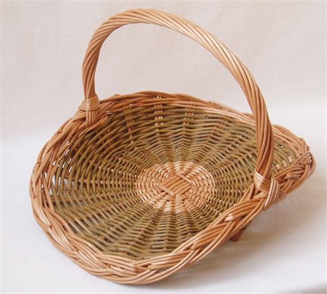 Round Flower Basket Basket Wicker Flower Basket