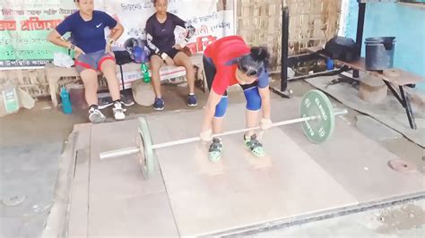 13 Year Old Girl Spilt Snatch 35kg And Clean Pull 45kg Youtube