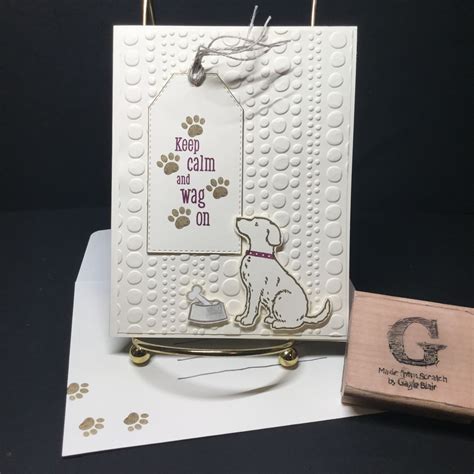 Stampin Up Happy Tails Set And Coordinating Punch With New Embossing