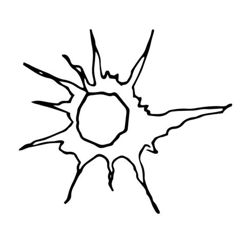 Drawing Of Bullet Hole Graphic Illustrations Royalty Free Vector
