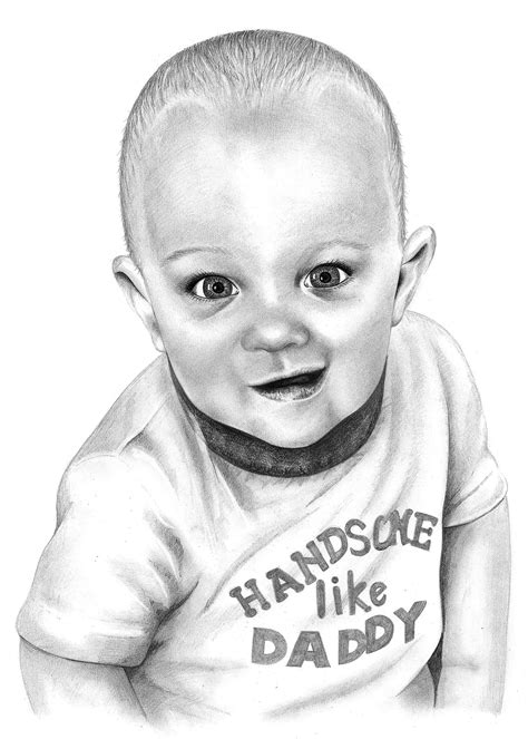 Pencil Drawing Of A Baby