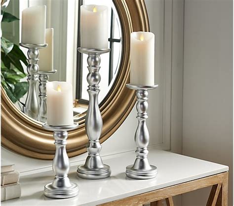 Set Of 3 Pedestal Candle Holders By Valerie