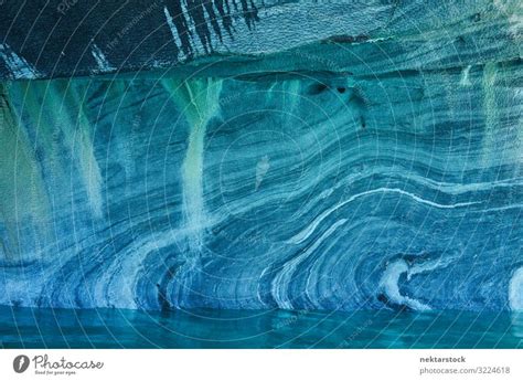 Marble Caves Of Chile Swirling Cave Wall Paterns A Royalty Free Stock