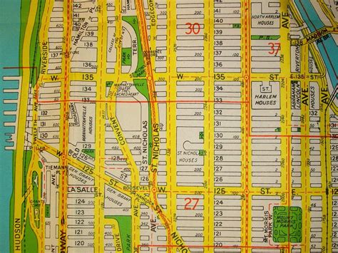 Harlem Manhattan Nyc Ny 1960 Map By Geographia Maps Flickr