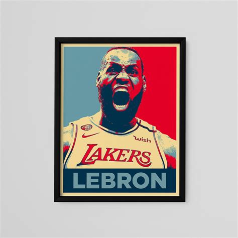 Lebron James Poster Los Angeles Lakers Art Print Modern Etsy