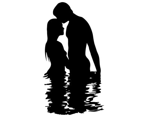 Couple Kissing Svg Couple Silhouette Clipart Svg Couple In Etsy